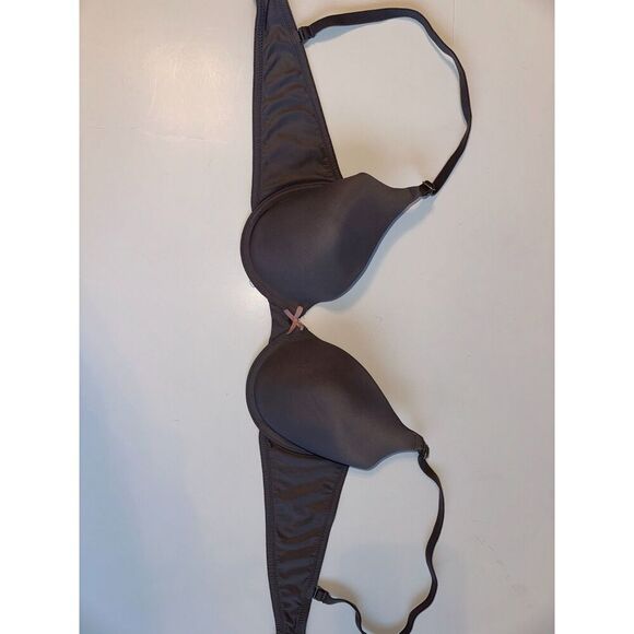 Maidenform 36B Push-Up T-Shirt Bra Gray Smooth Underwire Lightly Padded Everyday - Picture 1 of 4